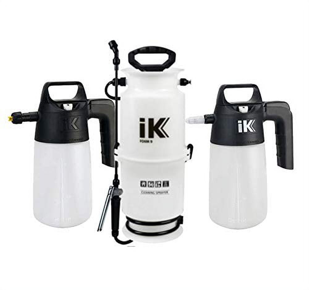 IK Pump Sprayer Combo Kit (3-PK) IK Foam 9 + IK Foam 1.5 + IK Multi 1.5 Professional Auto Detailing Foamers and Multi-Purpose Pressure Sprayer | Pro